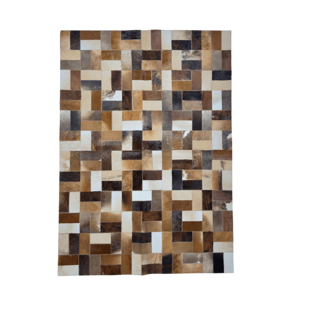 Rectangle Cowhide Rug Cowhide Rectangle Patchwork Rug - Etsy