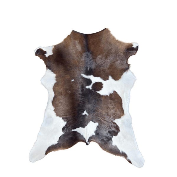 Calf Hide - Dark Brown and White
