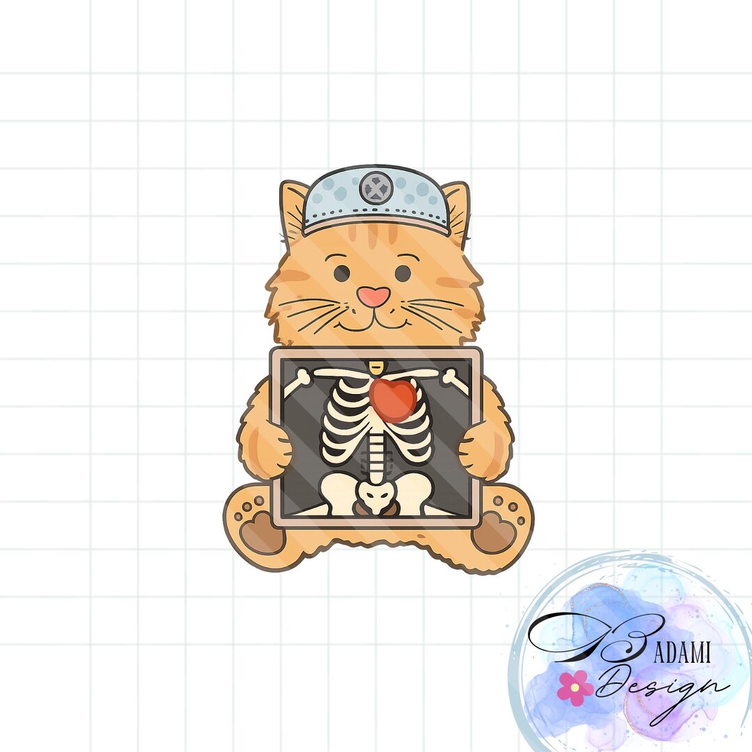 Radiology Cat PNG, X-ray Clipart, Medical Theme (digital Download) - Etsy
