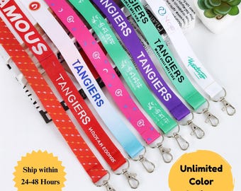 Custom Lanyard with Logo | Personalized ID Badge Lanyards | Full Color Printed Lanyard for Events, Trade Shows & Work