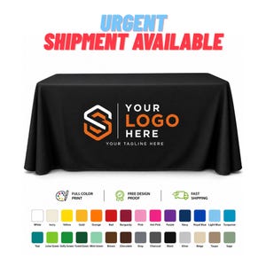 Mantel personalizado para ferias comerciales con logotipo, funda de mesa personalizada para negocios, mantel impreso para mesas de exhibición para eventos, exposiciones y ferias de artesanía.