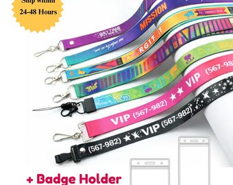 Custom Lanyards with Logo – Personalized Printed ID, Badge & Event Lanyards for Business, Corporate Branding Trade Shows Promotions