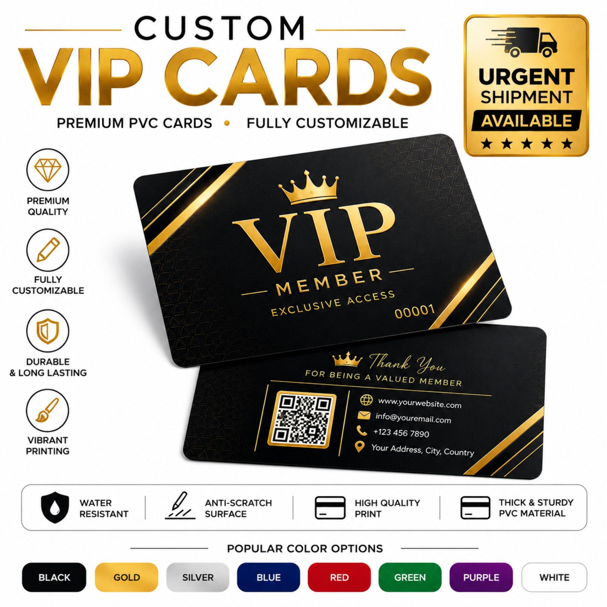 Plastic Vip Card - Etsy