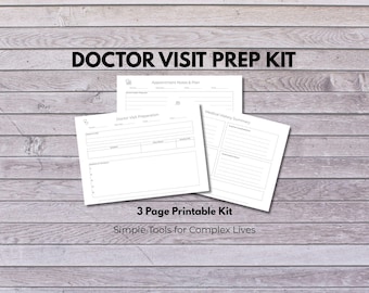 Doctor Visit Log | Medical Binder Insert | Appointment Planner | Symptom Tracker | Medical History Form | Chronic Illness Journal | Health