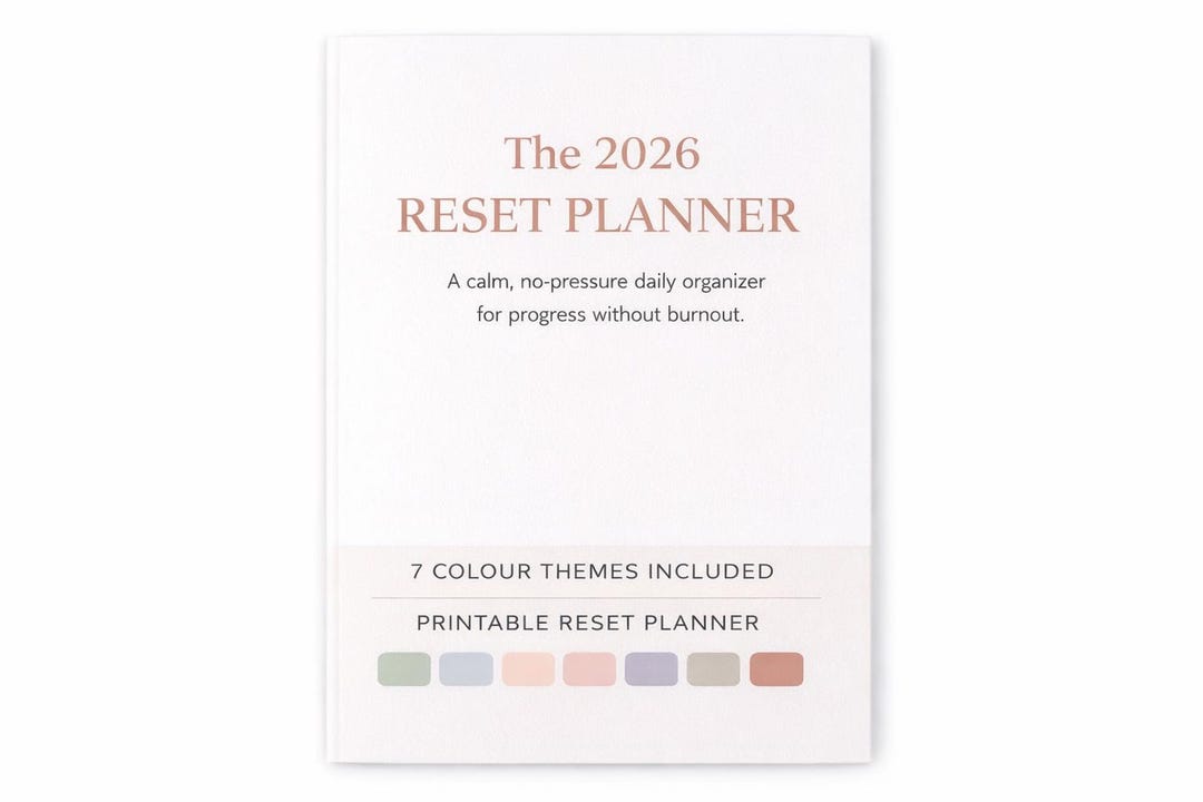 2026 Reset Planner | Printable Daily Organizer | 7 Colour Minimal ...