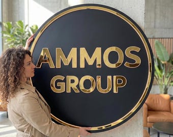 Kundenspezifisches Acrylschild, runde personalisierte beleuchtete Logo-Schilder für Geschäft, Schaufensterdesign, Bürodekor, Nagelstudios, Schönheitsstudios