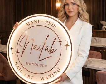 Benutzerdefiniertes Neon-Logo, Acryl-Business-Zeichen, 3D-LED-Logo, Custom Shop-Signage, Neon-Schilder für Bürodekor, Beauty-Bar-Logo-Signage