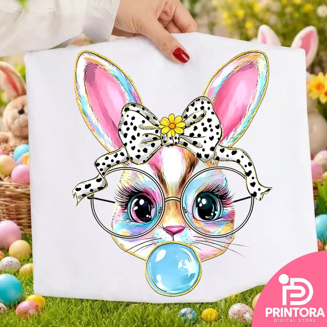 Coquette Easter Bunny PNG, Vintage Happy Easter Sublimation Design ...