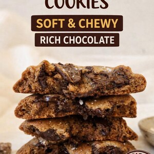 Recept voor koekje met bruine boterchocolade | Zacht en taai centrum | Bakkerijstijl | Foutbestendige methode: