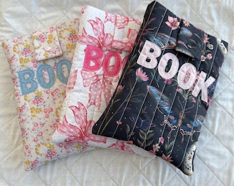 Custom Order Quilted Fabric Book Sleeve