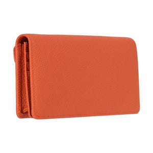 AURA Genuine Leather Magnetic Snap-On Wallet, 12 Card Trifold Wallet with Phone Pocket & Coin Storage Pouch, Inexpensive Gifts for Her