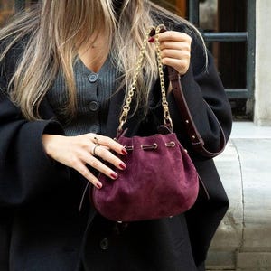 Valentina Women's Suede Leather Bag image 19