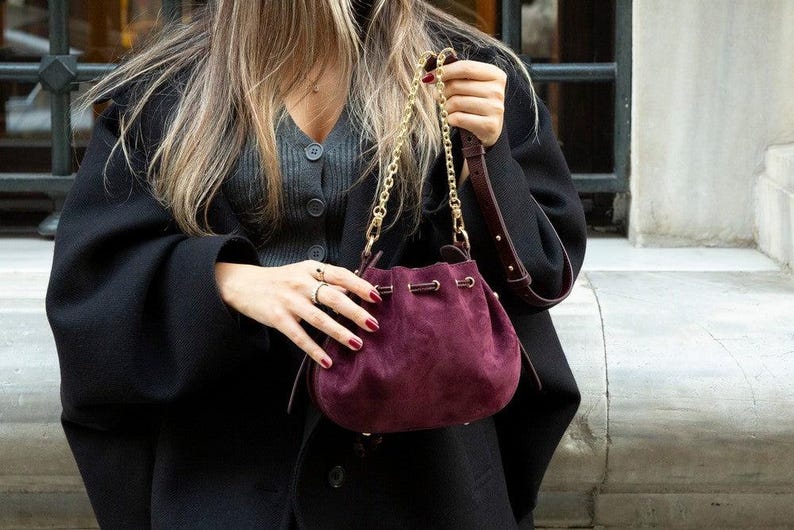Valentina Women's Suede Leather Bag image 19