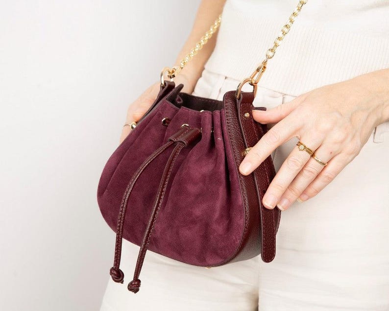 Valentina Women's Suede Leather Bag image 17