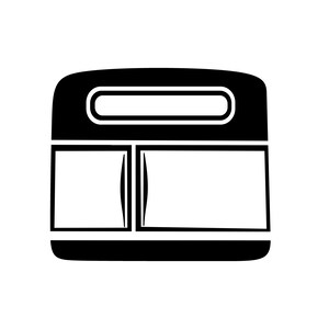 Minimalistisk fritösikon | Svart silhuett (SVG, PNG, PDF)