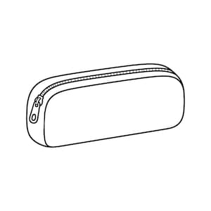 Pencil Case SVG Cricut | Pencil Case PNG | Pencil Case JPG | Outline (svg, png, jpg, eps, pdf)