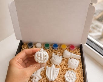Halloween-knutselpakket om zelf te beschilderen – Leuke activiteit voor kinderen van Jesmonite - Cadeau voor een kinderfeestje - Cosy Crafts
