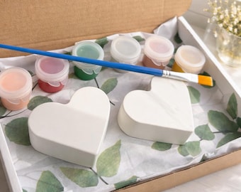 Ambachtelijke kit Paint Your Own Heart-fotohouders – Jesmonite, acrylverf, penseel