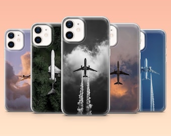Plane Phone Case Aviation Flight Cover for iPhone 17Pro, 16, 15, 14, 13, 12, Samsung S25, S24, S23Fe, S22, A16, A26, A56, Pixel 10, 9Pro