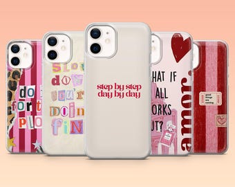 Quote Phone Case Inspirational Love Cover for iPhone 17Pro, 16, 15, 14, 13, 12, Samsung S25, S24, S23Fe, S22, A16, A26, A56, Pixel 10, 9Pro