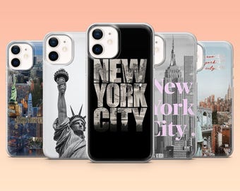 Etui na telefon New York z panoramą Nowego Jorku do iPhone'a 17Pro, 16, 15, 14, 13, 12, Samsunga S25, S24, S23Fe, S22, A16, A26, Pixela 10, 9Pro