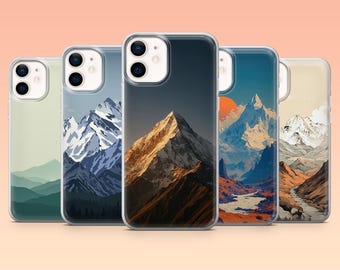 Mountain Phone Case Alpine Scenic Cover for iPhone 17Pro, 16, 15, 14, 13, 12, Samsung S25, S24, S23Fe, S22, A16, A26, A56, Pixel 10, 9Pro