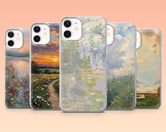 Cottagecore Phone Case Vintage Cozy Cover for iPhone 17Pro, 16, 15, 14, 13, 12, Samsung S25, S24, S23Fe, S22, A16, A26, A56, Pixel 10, 9Pro