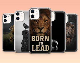 Lion Phone Case King Wildlife Cover for iPhone 17Pro, 16, 15, 14, 13, 12, Samsung S25, S24, S23Fe, S22, A16, A26, A56, Pixel 10, 9Pro