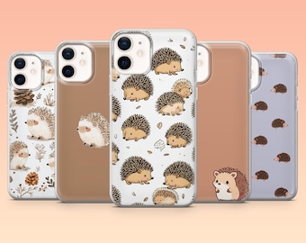 Igel Handy Hülle süßes Tier Cozy Cover für iPhone 17Pro, 16, 15, 14, 13, 12, Samsung S25, S24, S23Fe, S22, A16, A26, A56, Pixel 10, 9Pro