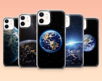 Planet Earth Phone Case Space Astronomy Cover for iPhone 17Pro, 16, 15, 14, 13, 12, Samsung S25, S24, S23Fe, S22, A16, A26, Pixel 10, 9Pro