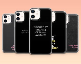Motivational Quote Phone Case Inspirational Mindset Cover for iPhone 17Pro, 16, 15, 14, Samsung S25, S24, S23Fe, S22, A16, Pixel 10, 9Pro