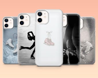 Figure Skating Phone Case Ice Skating Winter Cover for iPhone 17Pro, 16, 15, 14, 13, Samsung S25, S24, S23Fe, S22, A16, A26, Pixel 10, 9Pro