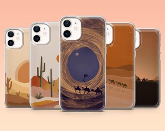Desert Phone Case Camel Warm Cover for iPhone 17Pro, 16, 15, 14, 13, 12, Samsung S25, S24, S23Fe, S22, A16, A26, A56, Pixel 10, 9Pro