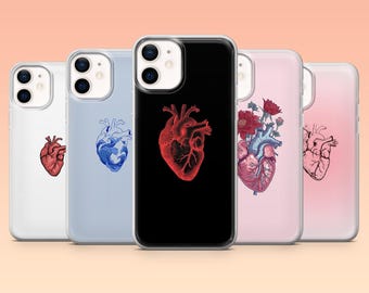 Etui na telefon z motywem serca i motywem serca dla iPhone'a 17Pro, 16, 15, 14, 13, 12, Samsunga S25, S24, S23Fe, S22, A16, A26, A56, Pixela 10, 9Pro