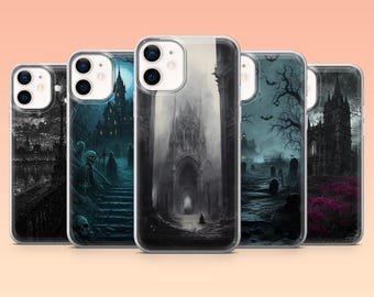 Gothic  Phone Case Horror Dark Cover for iPhone 17Pro, 16, 15, 14, 13, 12, Samsung S25, S24, S23Fe, S22, A16, A26, A56, Pixel 10, 9Pro