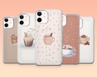 Hot Cocoa Handyhülle Winter-Cover für iPhone 17Pro, 16, 15, 14, 13, 12, Samsung S25, S24, S23Fe, S22, A16, A26, A56, Pixel 10, 9Pro