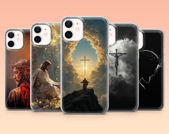 Jesus Phone Case Christian Faith Cover for iPhone 17Pro, 16, 15, 14, 13, 12, Samsung S25, S24, S23Fe, S22, A16, A26, A56, Pixel 10, 9Pro