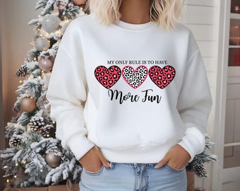 Pink Leopard Hearts T-Shirt PNG | Cute Valentine Leopard Print Design | Trendy Love Graphic Tee PNG | Sublimation Shirt Design