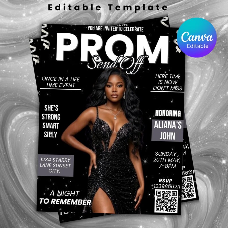 Prom Send-off Magazine Cover Invitation Flyer, Details & RSVP |digital ...