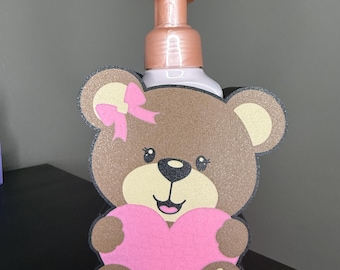 3D Printed Bear Heart Soap Holder, Bath & Body Works Dispenser Accessory