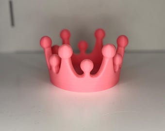 3D Printed Crown Ring Holder | Jewelry Organizer Dish, Vanity Decor