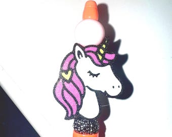 3D Printed Unicorn Focal Bead, Kawaii Pastel Charm, Jewelry Making Supply