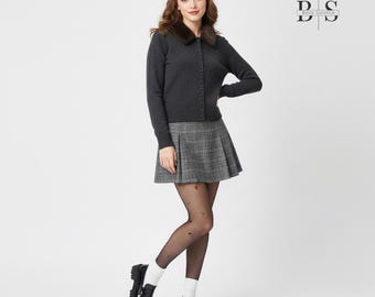 Women Long Sleeves Button Lapel Cardigan Casual Knitted Sweater Fashion Streetwear