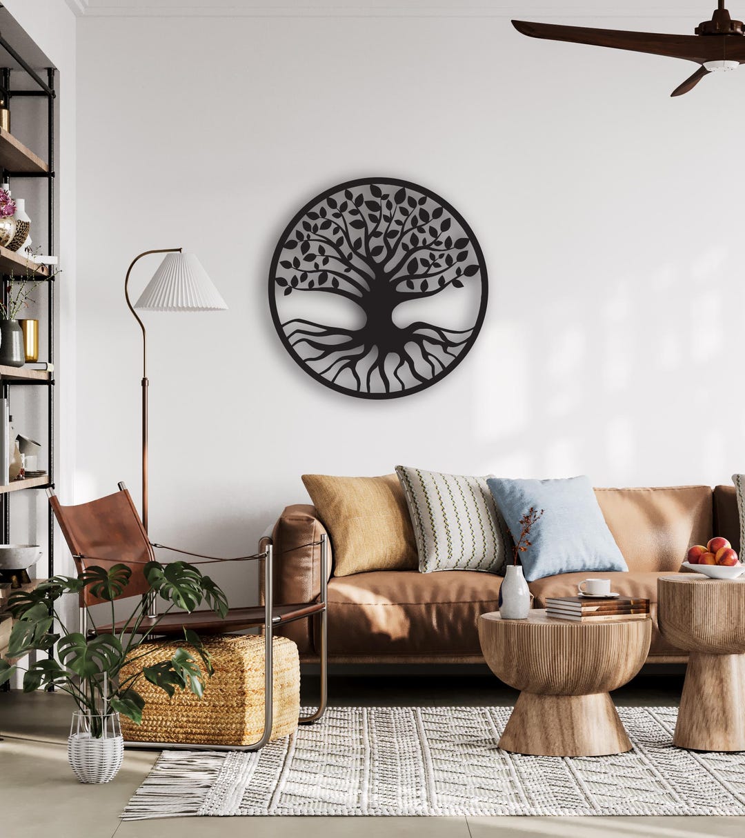 Tree of Life Metal Wall Art for Modern Living Room Interior Wall ...