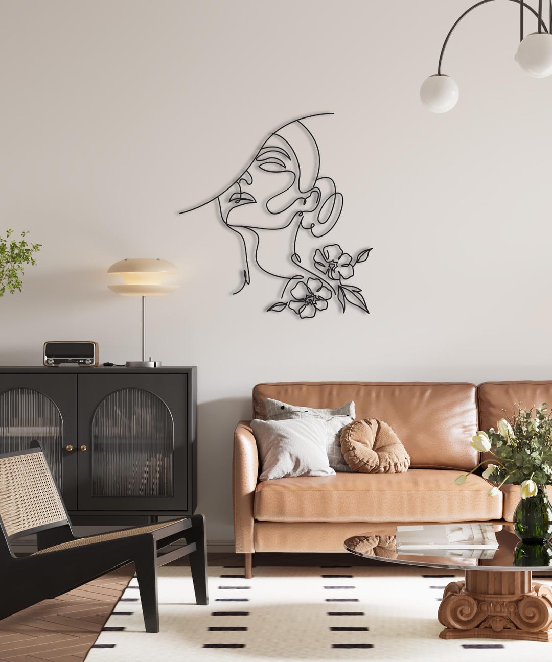 Abstract Woman Line Metal Wall Art for Modern Living Spaces and ...