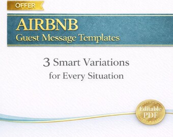 Airbnb Guest Message Templates – Ready-to-Use Replies for Host Communication (3 Tone Options)