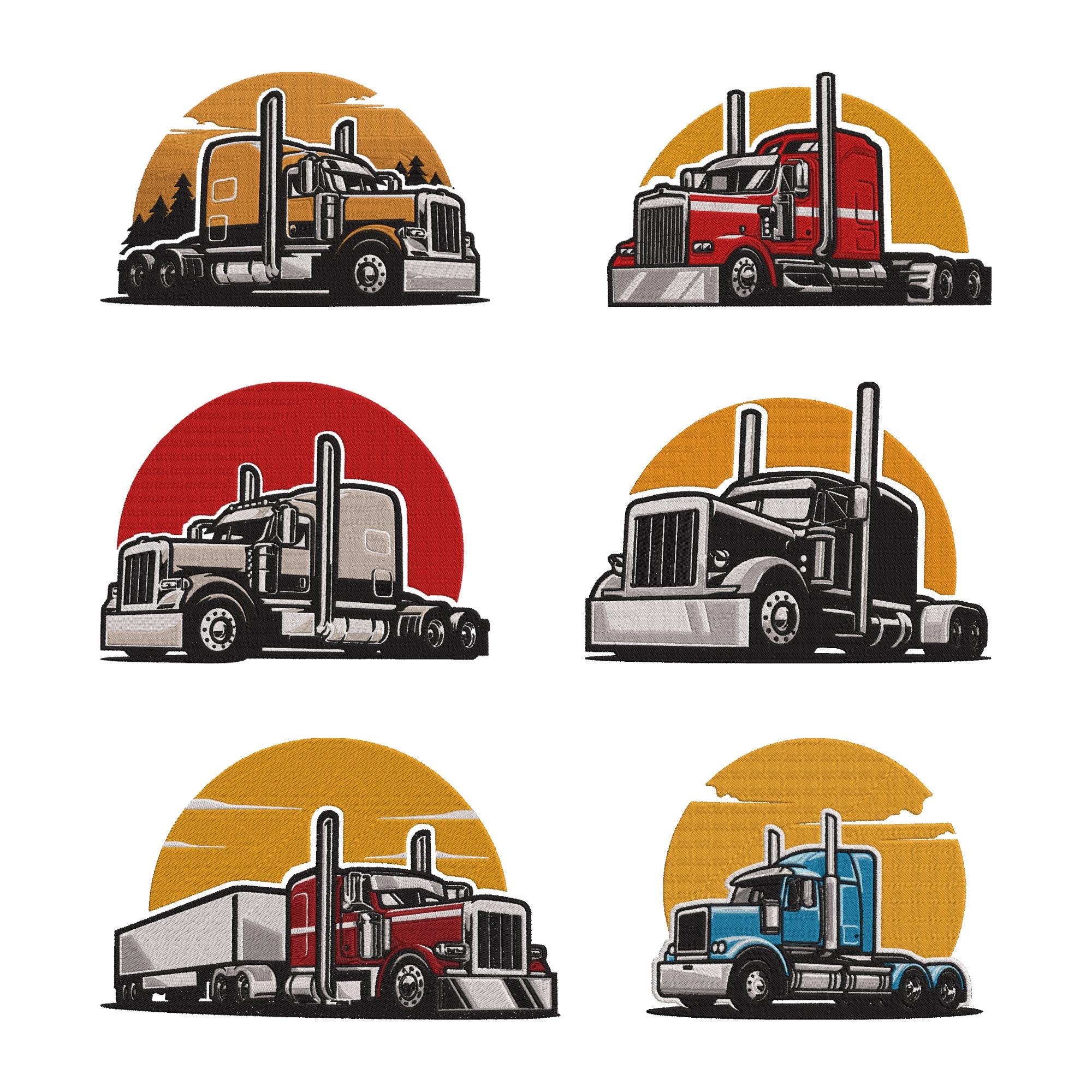 T-shirt Camionneur Vintage 3D Emblem Taille S - Motif Tête De Camion, Noir Délavé