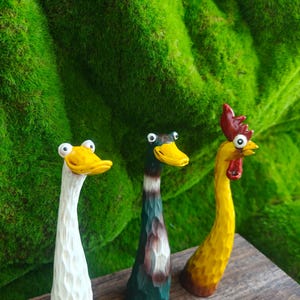 Funny Chicken Duck Goose Decor,Whimsical Garden Statue, Resin Yard Art, Quirky Lawn Ornament, Farmhouse Garden Gift, Unique Outdoor Decor image 9