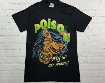 Vintage 80s POISON Open up and Say Ahh! BANNED 1988 Tour Concert