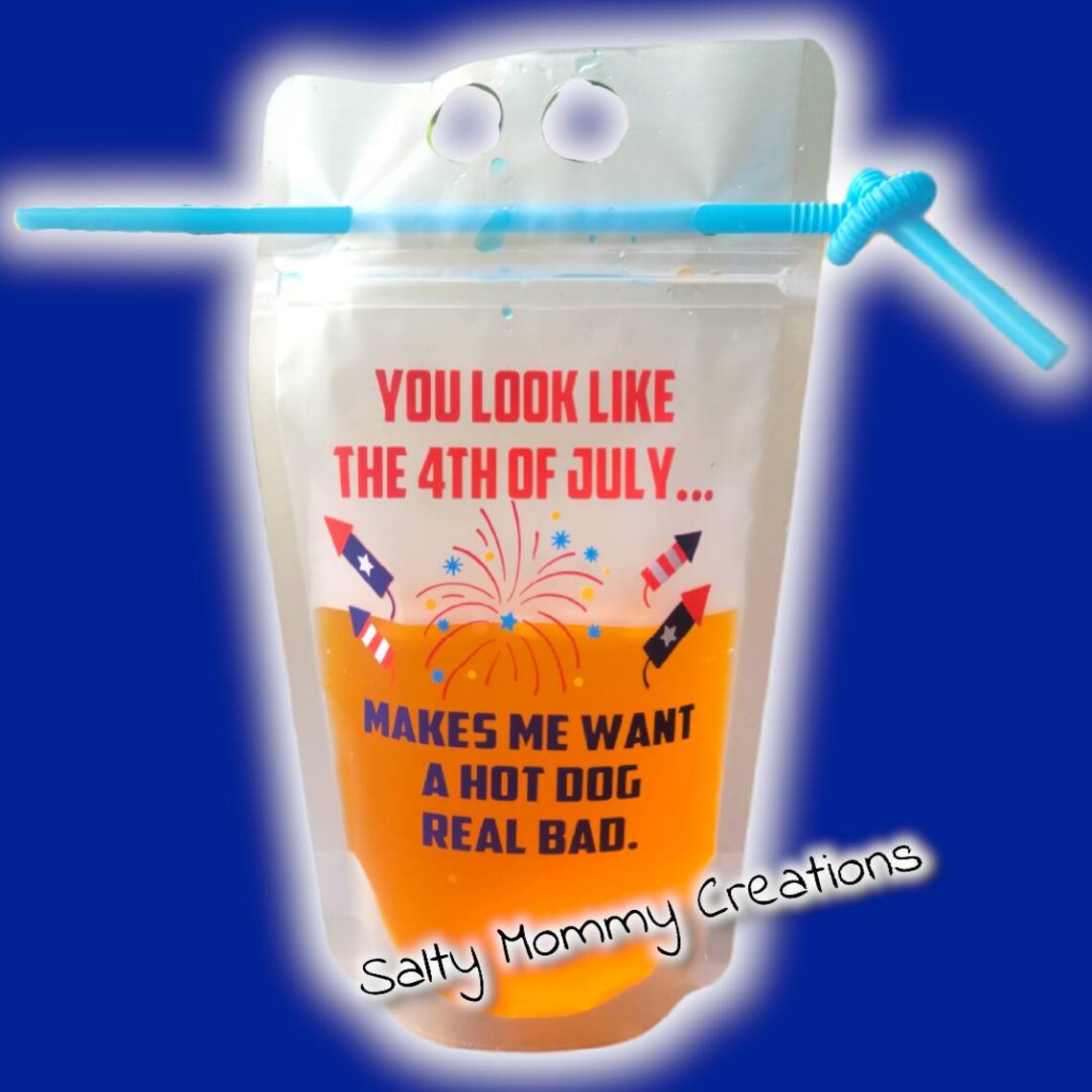 Set of 4 Drink pouches Adult Drink Pouch Reusable Drink Etsy